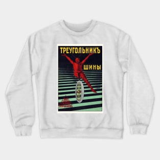 Triangle Tires Russia Vintage Poster ca. 1910 Crewneck Sweatshirt